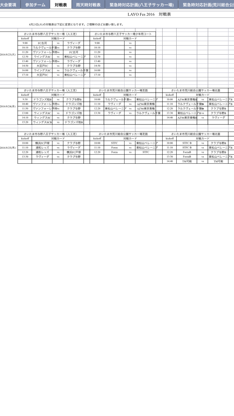 U 14 第１回 Layo Fes 16 Fc Lavida ブログ